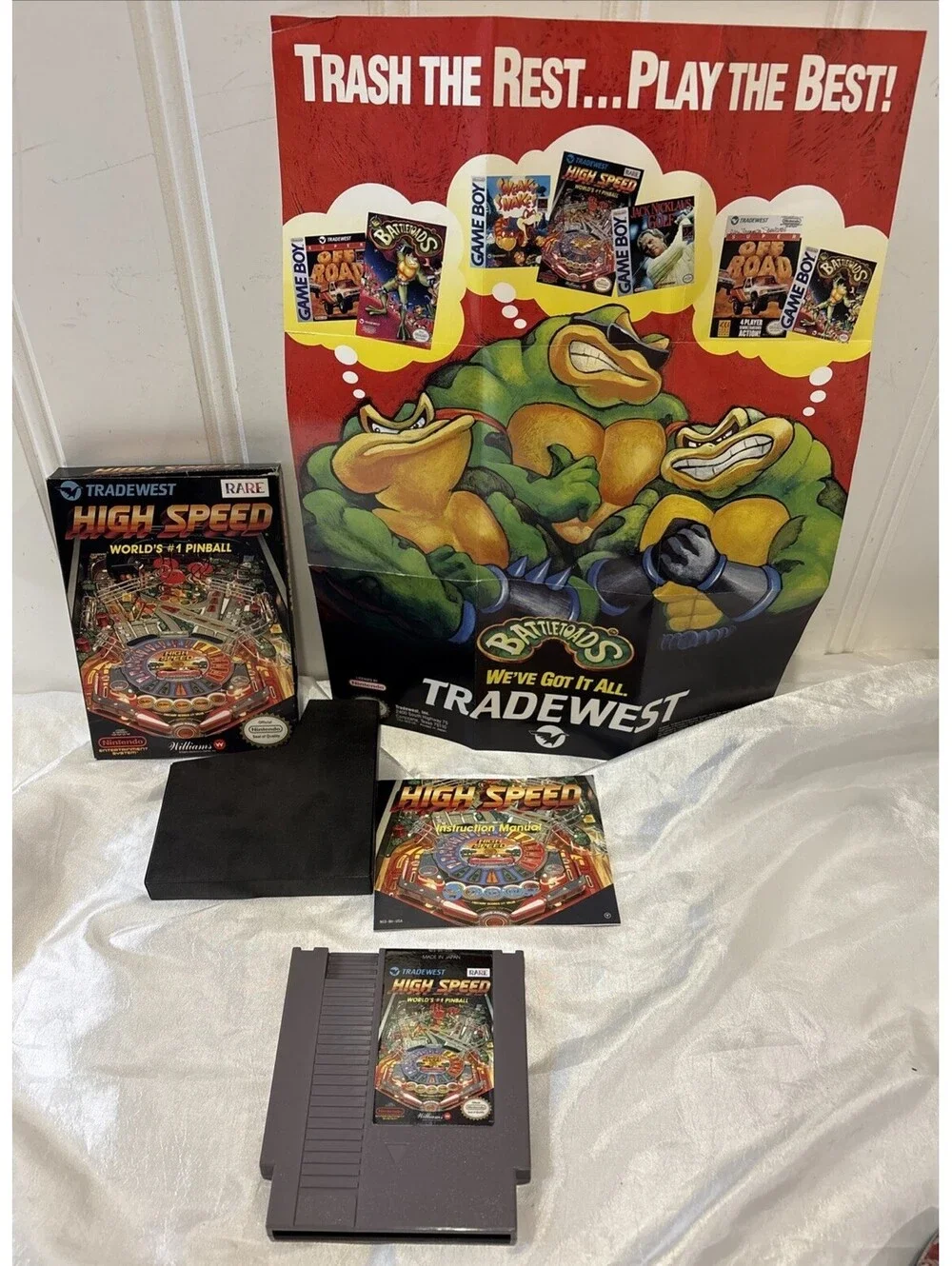 NEW NOS NIB NEVER PLAYED ORIGINAL 1992 VTG NINTENDO NES HIGH SPEED VIDEO GAME